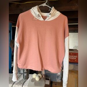 womens calvin klein cropped hoodie